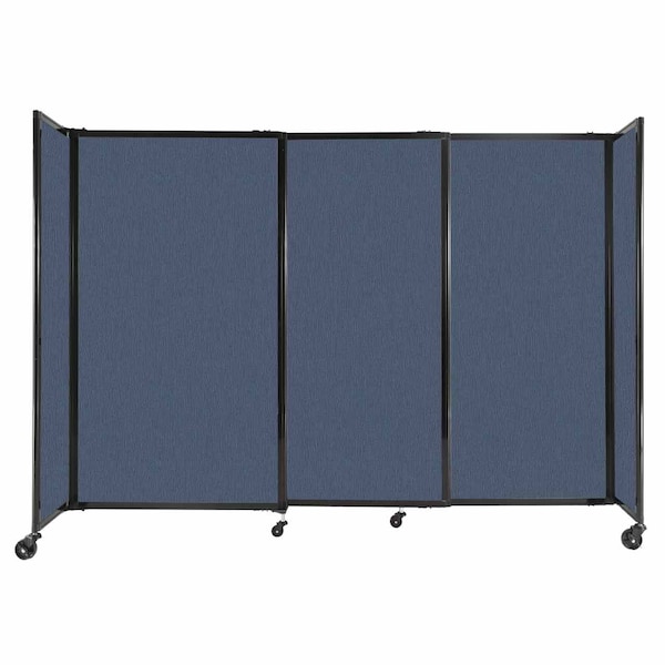 StraightWall Sliding Portable Partition 7'2" x 5' Ocean Fabric